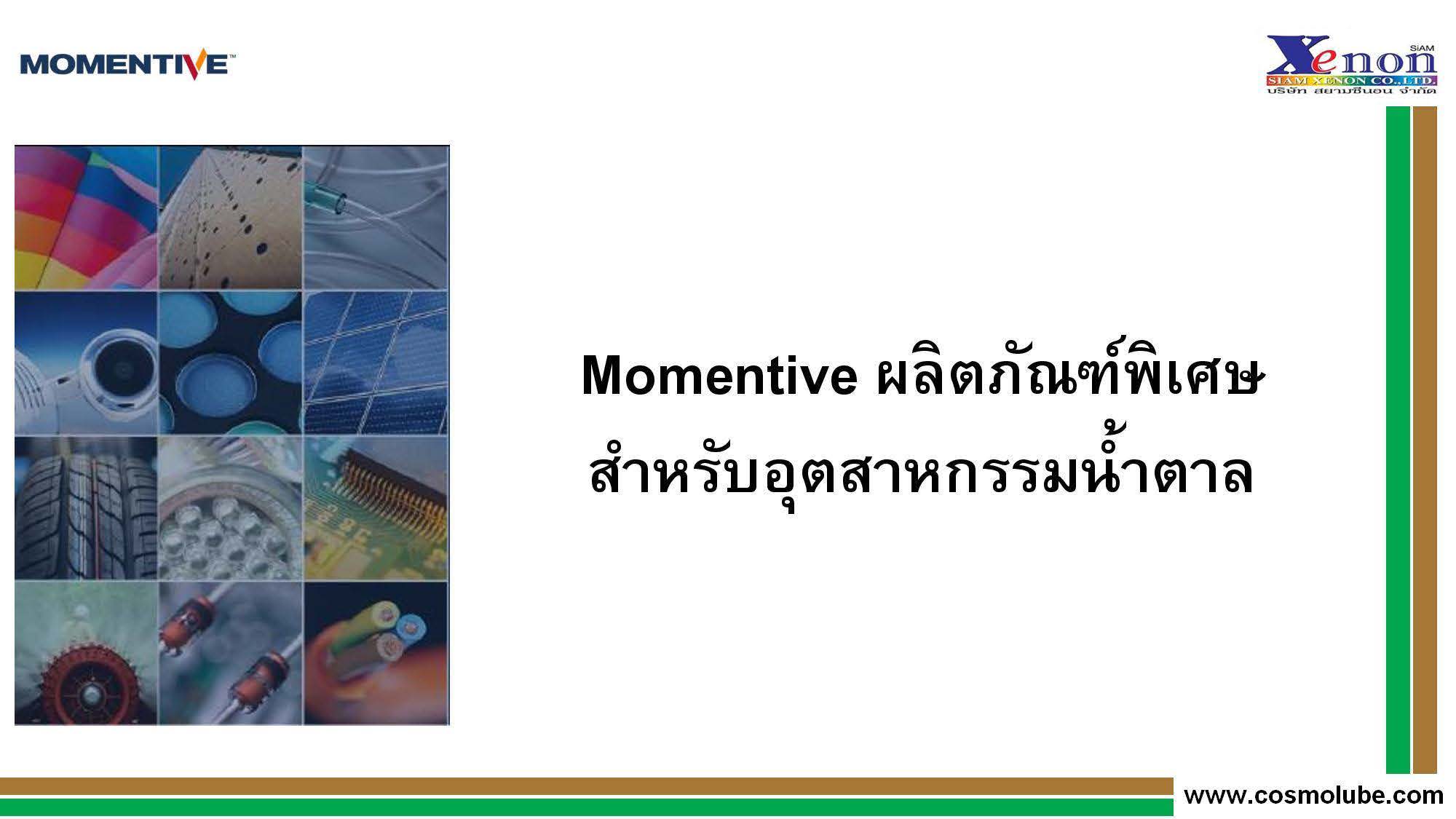 Momentive ผลิตภัณฑ์พิเศษสำหรับอุตสาหกรรมน้ำตาล